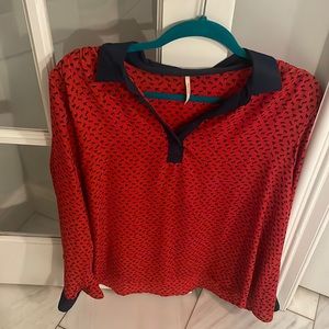 Free people red blouse